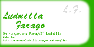 ludmilla farago business card